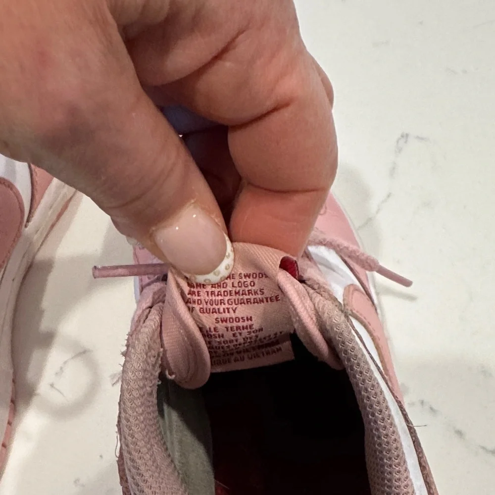 Nike Kids Pink and White Sneakers - Picture 4 of 5